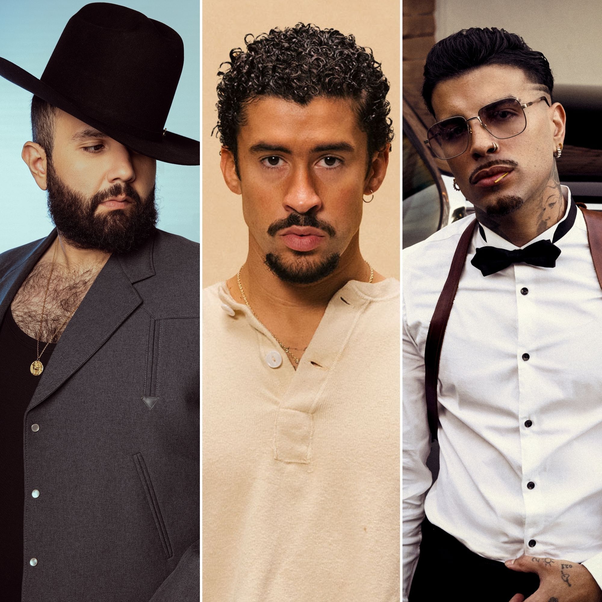 Carín León, Bad Bunny y Rauw Alejandro