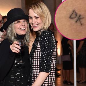 Sarah Paulson Gets Diane Keaton Tattoo on Actress 80th birthday 492201956