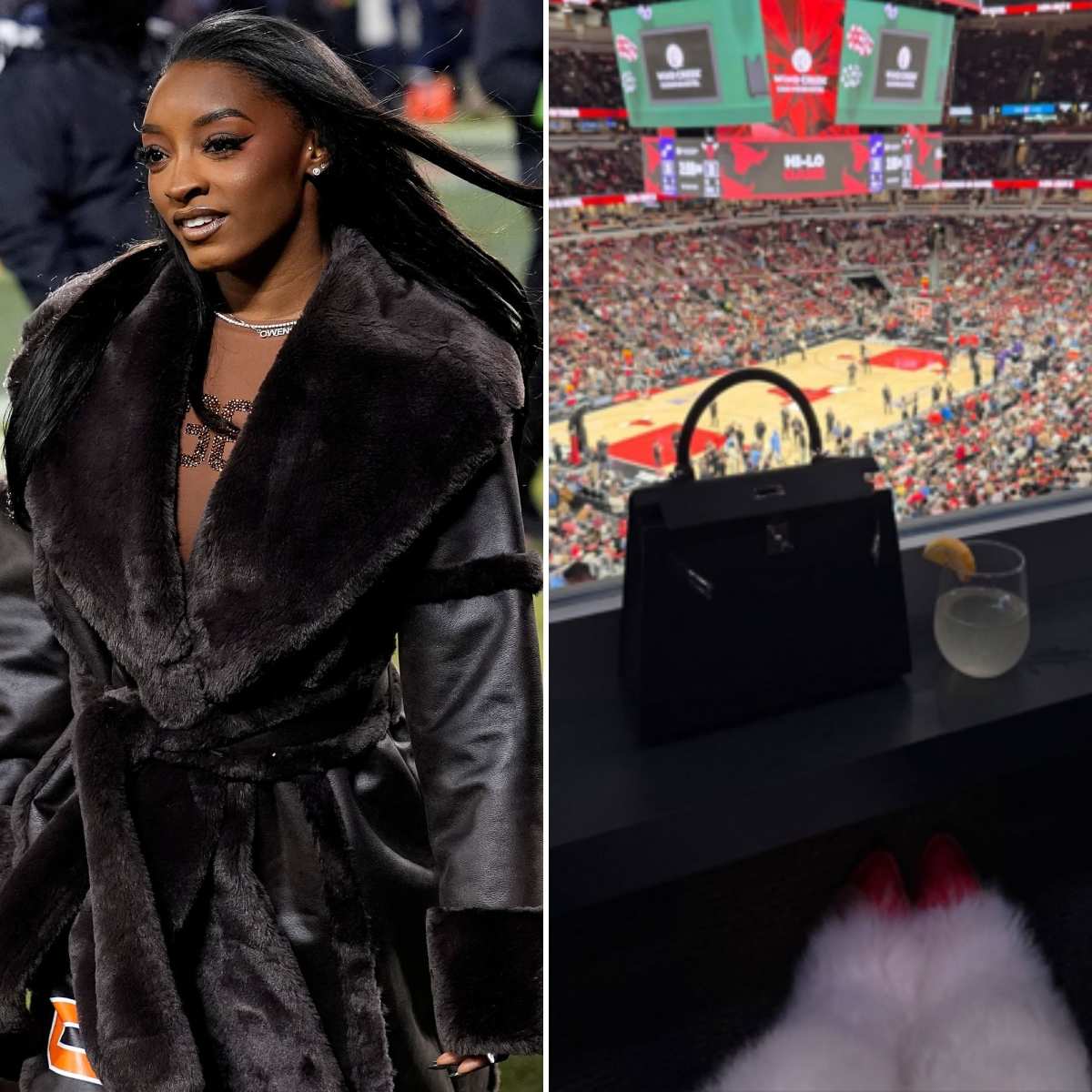 Simone Biles Rocks $650 Furry Ugg Heels and Hermes Bag for NBA Girls Night GettyImages-2255612437.jpg