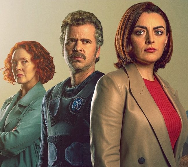 Nora-Jane Noone Wouter Hendrickx and Simone Kirby in Hidden Assets