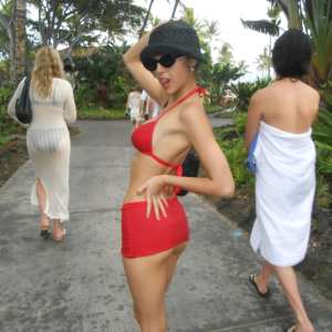 Olivia Rodrigo Is Extra Spicy in a Fiery Red Bikini Top and Cheeky Micro Skirt Bottoms