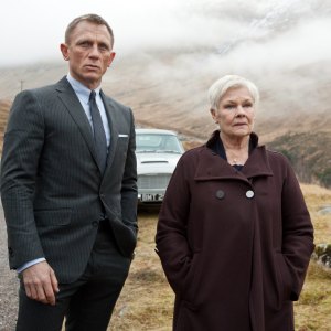 Daniel Craig as James Bond and Judi Dench in Skyfall
