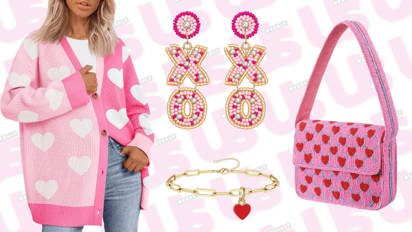 Cardigan, Earrings, Bracelet and Bag