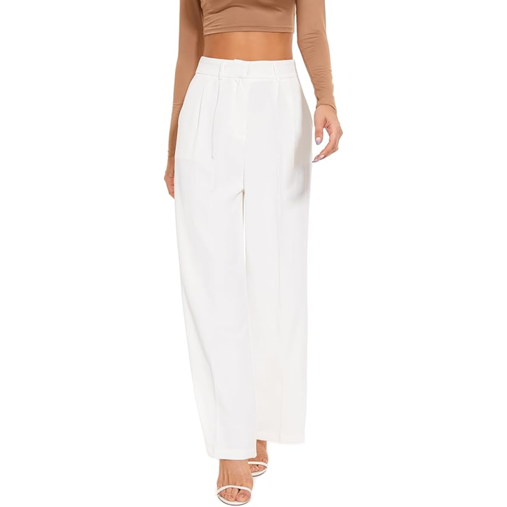 Funyyzo Wide Leg High Waisted Trousers