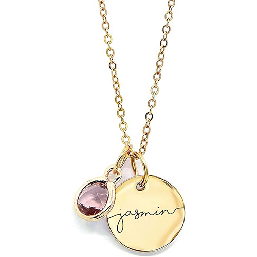 MignonandMignon Personalized Birthstone Necklace