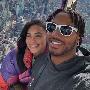 Feature Antonio Gibson Pregnant Wife Victoria Explains Why Shes Sitting in the Nosebleeds at Super Bowl 2026