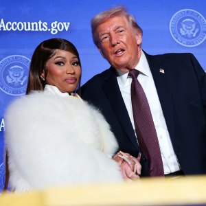 GettyImages-2258679012 Nicki Minaj Receives Signed Bible from Donald Trump