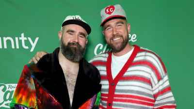 Travis Kelce and Jason Kelce Spice Up a New Heights Party in Funky Looks