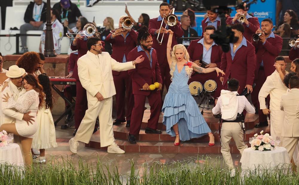 GettyImages2260107822Lady Gaga Thanks Bad Bunny for Super Bowl 2026 Halftime Show Guest Spot