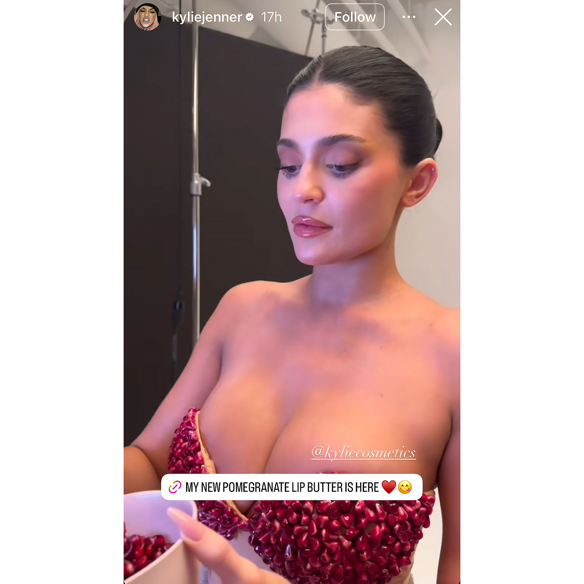 Kylie Jenner Wears a Bra Made Out of Pomegranates