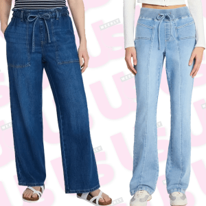 Sweapant joggers, wide-leg jeans and bootcut jeans