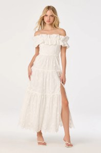 off-the-shoulder maxi dress