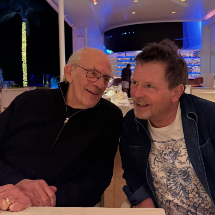 Back to the Future's Michael J. Fox, Christopher Lloyd Reunite | Us Weekly