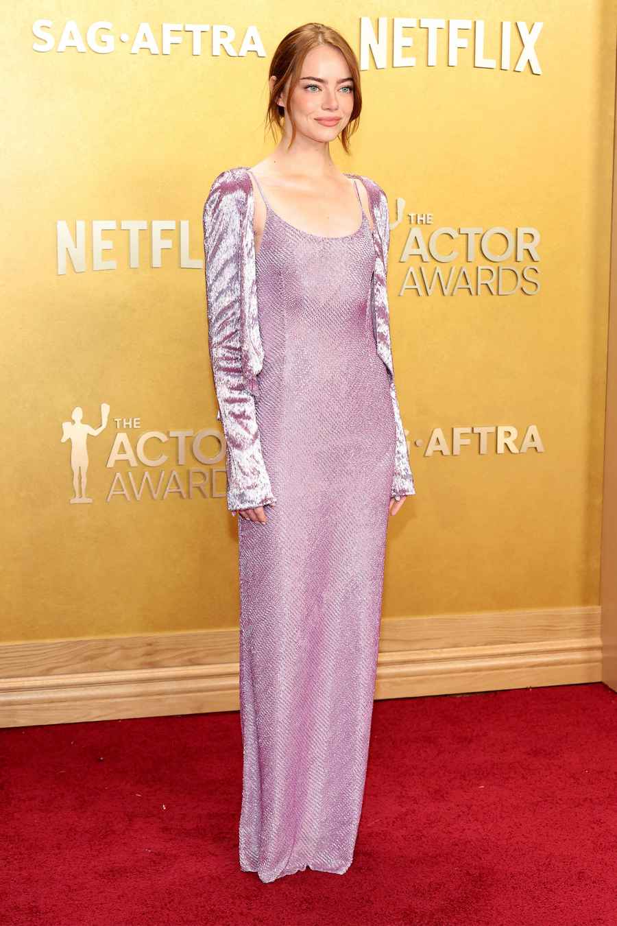 Emma Stone Red Carpet Arrival SAG Screen Actors Guild Awards Actor Awards