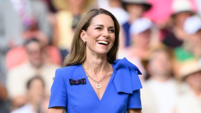 Catherine, Princess of Wales attends day fourteen of the Wimbledon Tennis Championships at the All England Lawn Tennis and Croquet Club on July 13, 2025 in London, England.