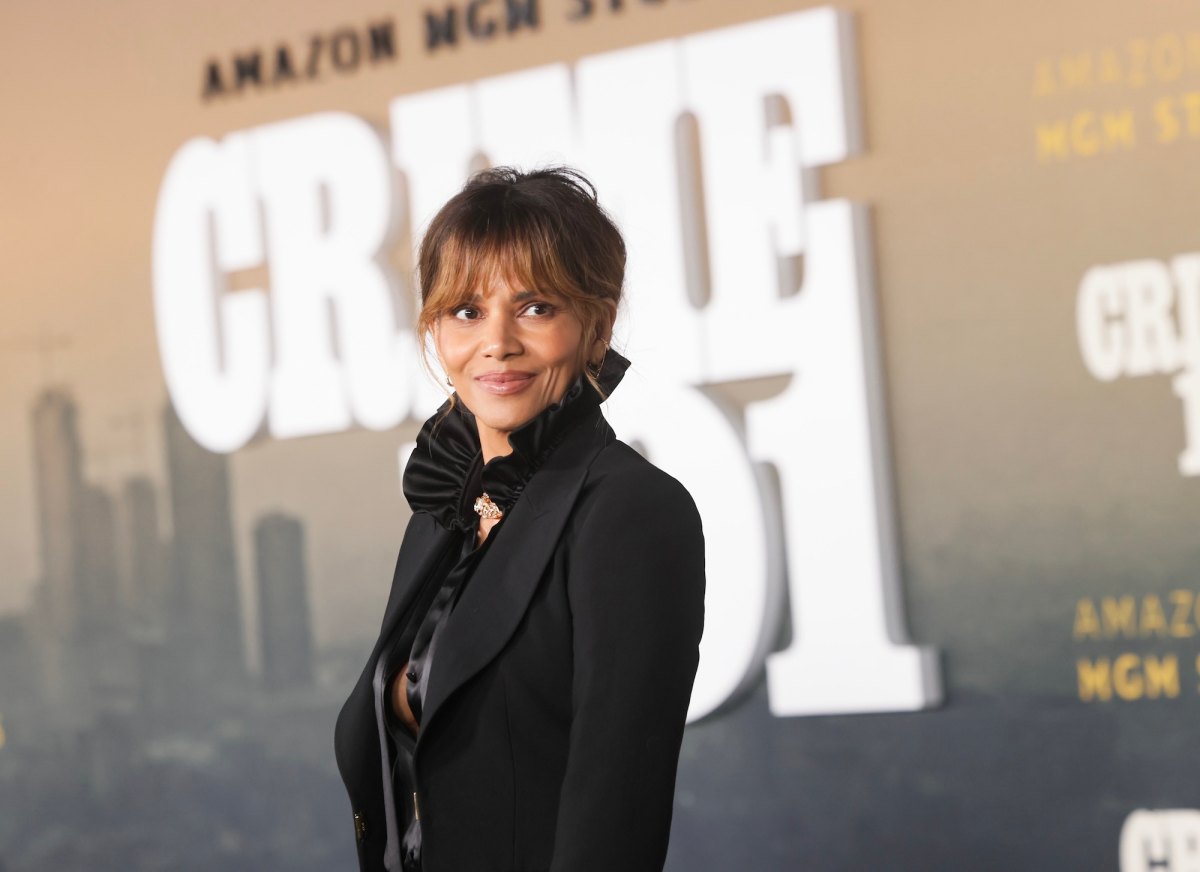 Halle Berry Narrowly Avoids a Nip Slip While Lounging in a Loosely Tied Black Bathrobe