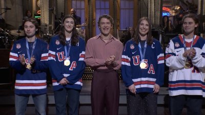Hilary Knight and Megan Keller Reunite With Jack and Quinn Hughes to Mock Donald Trump Drama Connor Storrie