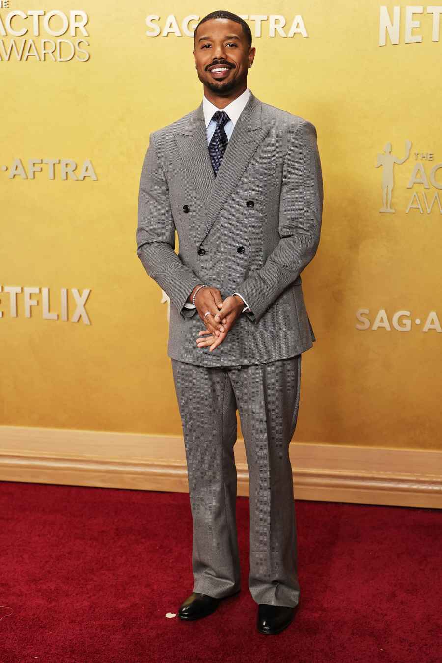 Michael B Jordan Red Carpet Arrival SAG Screen Actors Guild Awards Actor Awards