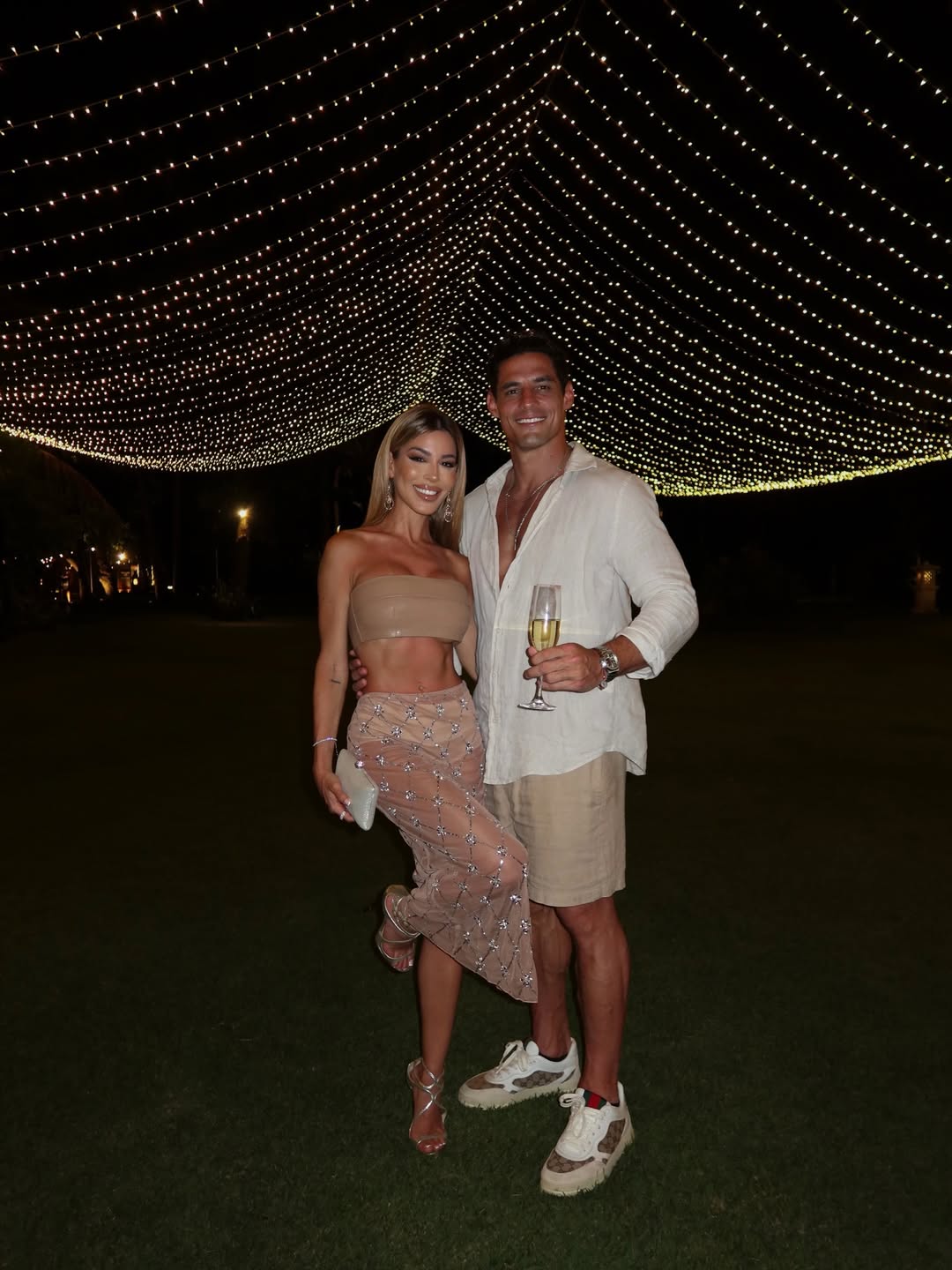 Oriana Marzoli y su novio, Facundo González.