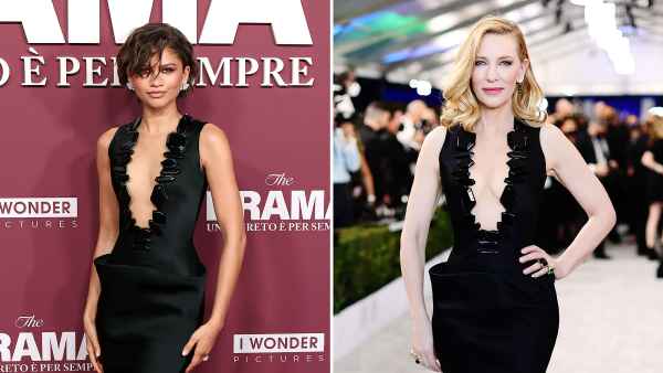 Zendaya Wears Kate Blanchett Armani Dress at The Drama Premiere
