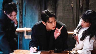 KARINA, John Park, LEE Eun-ji in Agents of Mystery