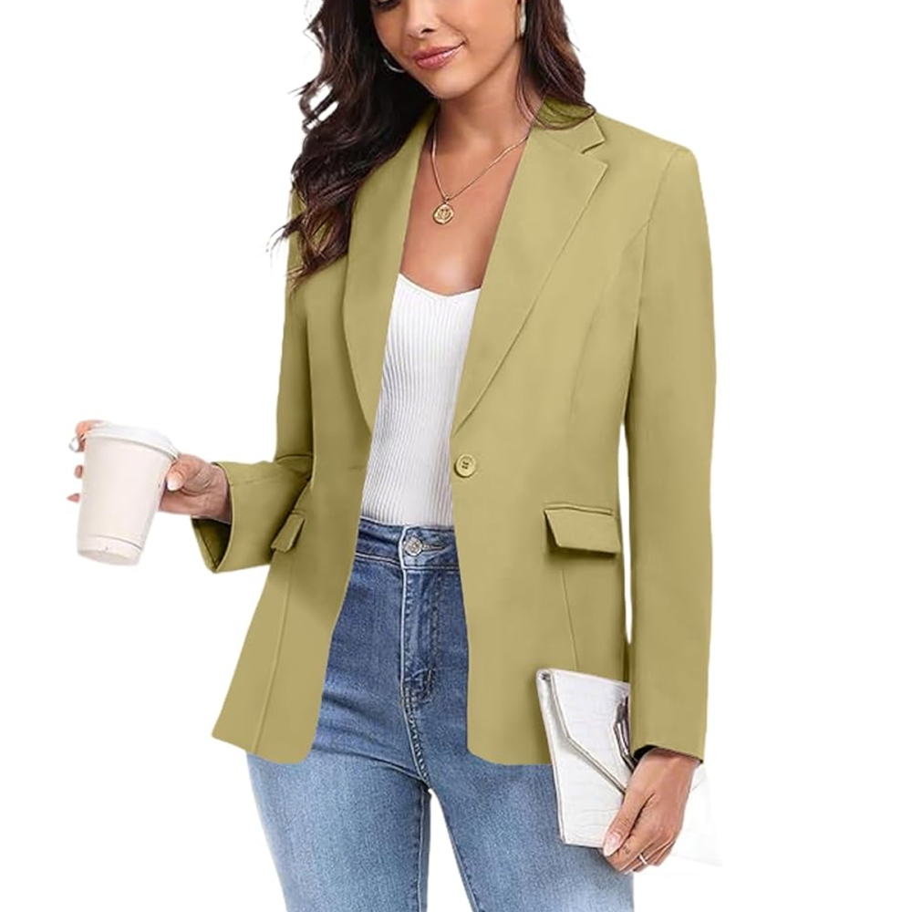 Rescay Notched Lapel Suit Blazer