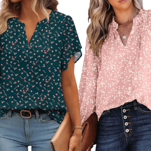 Gree, Deep Teal and Pink Blouses from Amazon