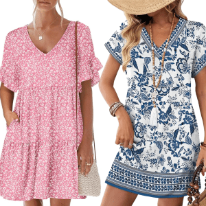 Pink, Blue and Green Dresses Amazon