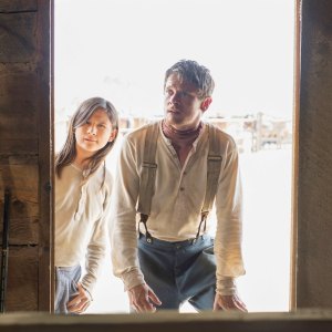 Samuel Marty and Jack O'Connell in Godless