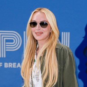 NEW YORK, NY - SEPTEMBER 07: Lindsay Lohan attends Day 15 of the 2025 US Open Tennis Championships at USTA Billie Jean King National Tennis Center on September 07, 2025 in Flushing Meadows, Queens, New York City. (Photo by XNY/Star Max/GC Images)