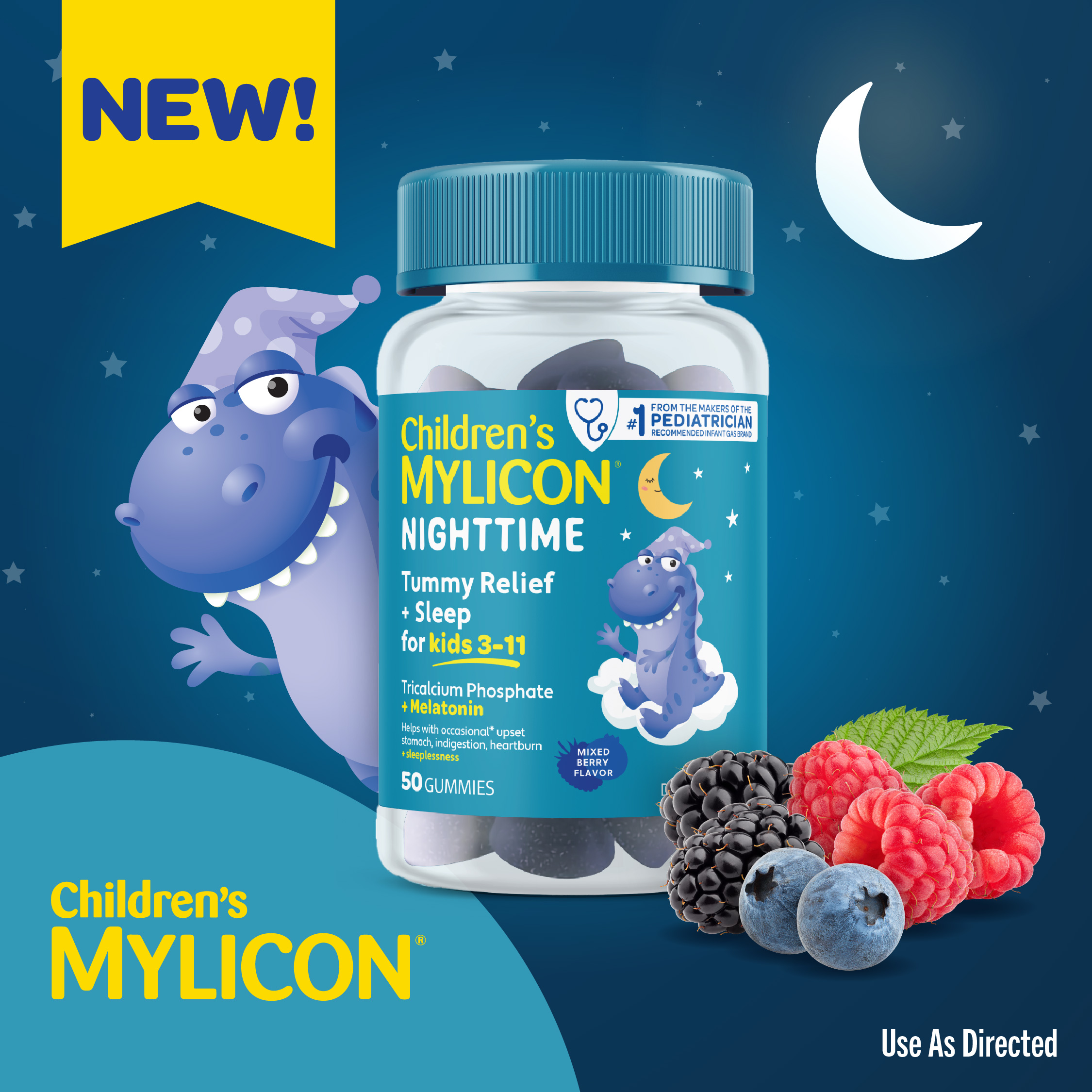 Save 25% on NEW Children’s Mylicon® Nighttime Tummy Relief + Sleep Gummies