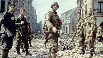 Adam Goldberg, Demitri Goritsas, Tom Hanks, Matt Damon and Maximilian Martini in Saving Private Ryan