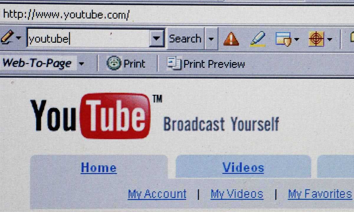 UNSPECIFIED - OCTOBER 10: In this photo illustration the YouTube website is dispayed on October 10, 2006. Google has bought YouTube, the popular online video website where users can upload and watch videos for free, for $1.65billion dollars. (Photo Illustration by Jeff J Mitchell/Getty Images)