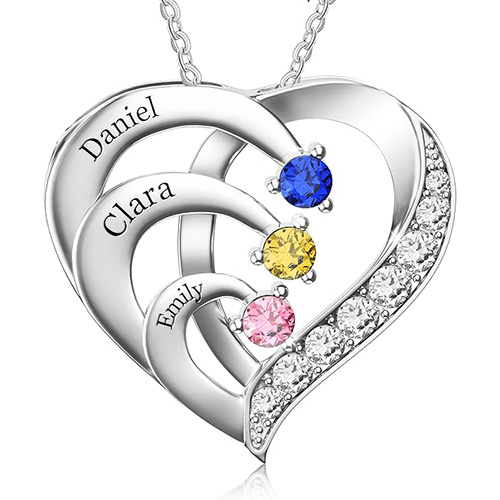 Custom Name Birthstone Necklace