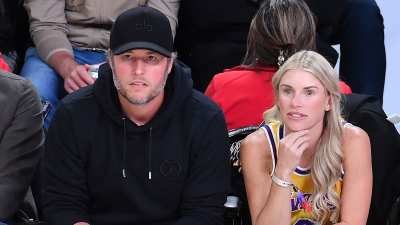FEATURE Kelly Stafford Caught Screaming at Officials Courtside During Lakers Rockets Playoff Game