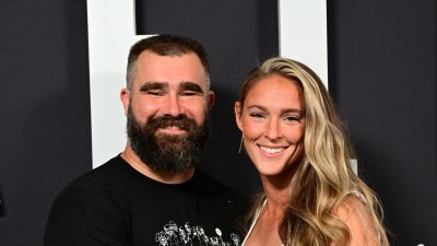 GettyImages-1668786719-Kylie-Kelce-Saves-Her-Husband-From-Beer-Hoarding-Villain-in-Newest-Garage-Beer-Short-Film