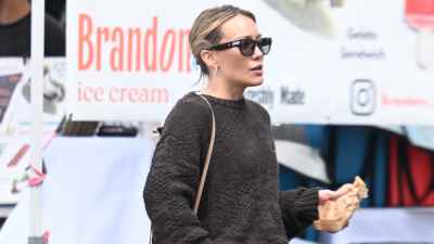 Hilary Duff is seen on April 12, 2026 in Los Angeles, California.