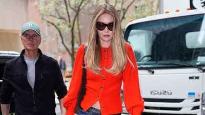 Gigi Hadid is seen on April 13, 2026 in New York City.