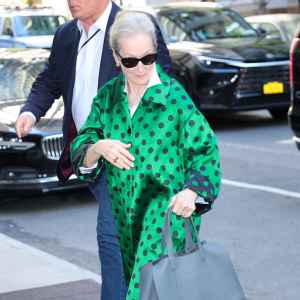 Meryl Streep is seen on April 17, 2026 in New York City.