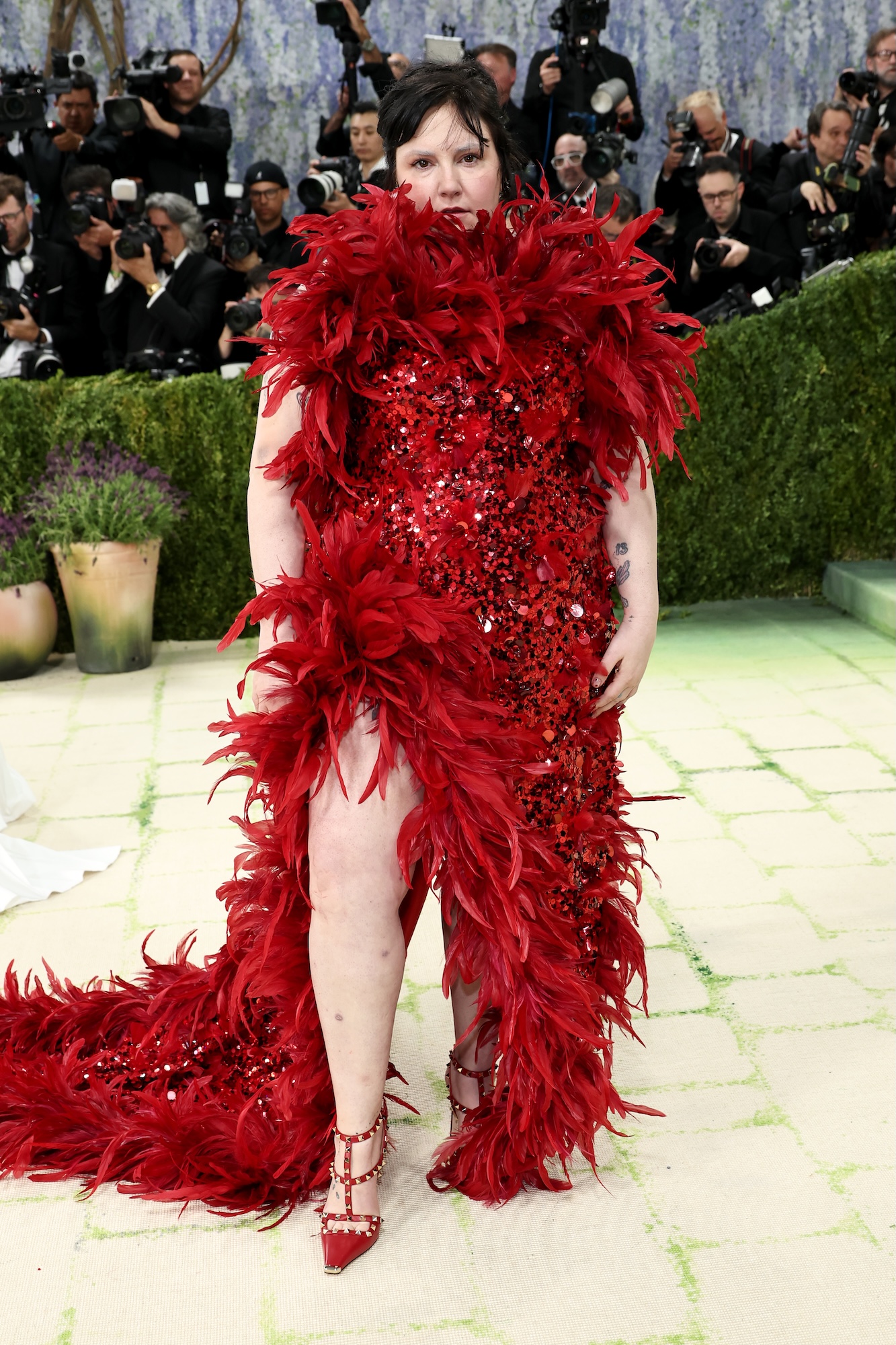 Lena Dunham Attends 2026 Met Gala Without Eyebrows After 7-Year Absence