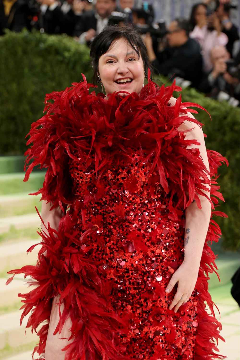 Lena Dunham Attends 2026 Met Gala Without Eyebrows After 7-Year Absence