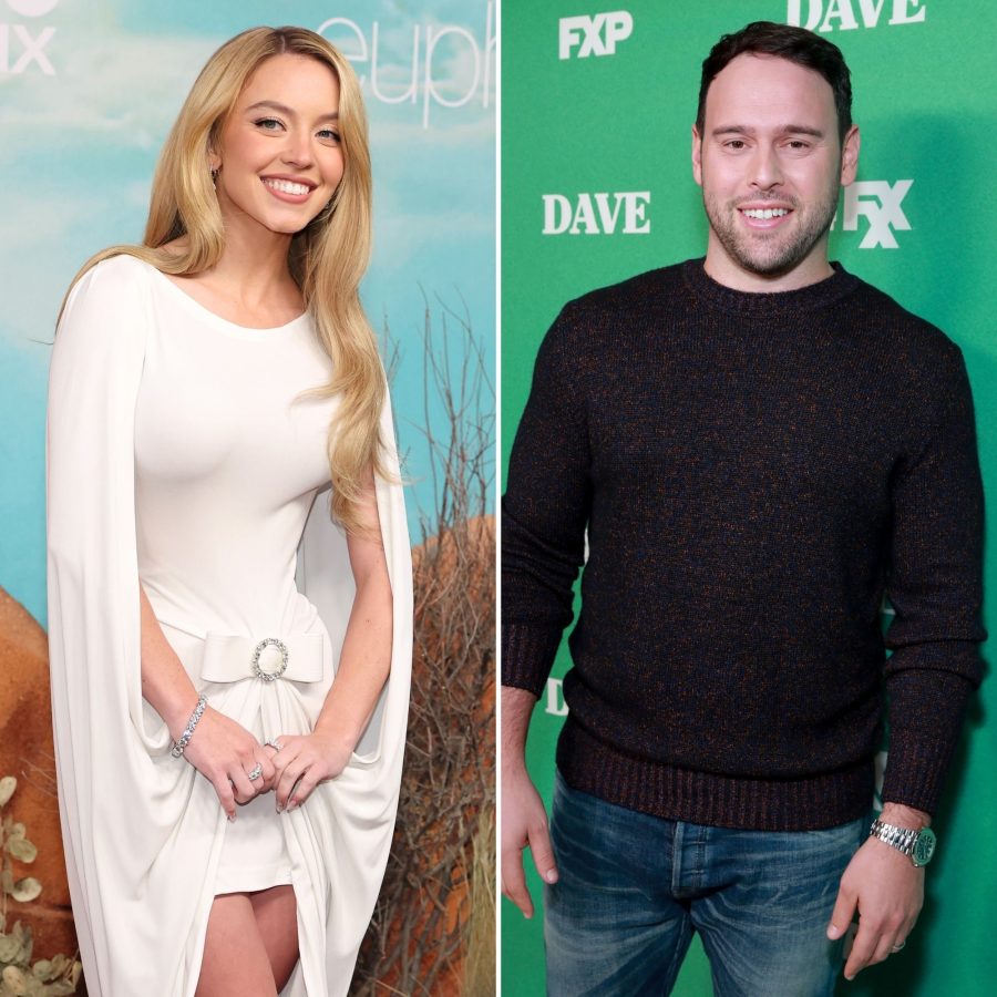 Sydney Sweeney Seen on Scooter Brauns Shoulders at Stagecoach