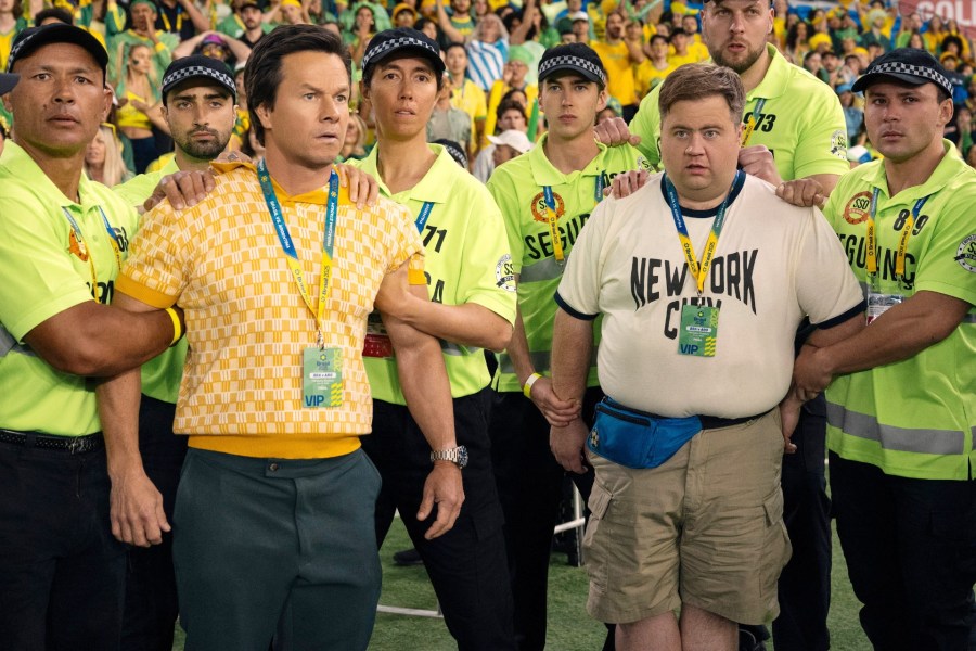 Mark Wahlberg and Paul Walter Hauser in Balls Up