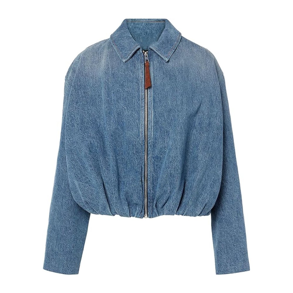 HUEOBIR Denim Bomber Jacket