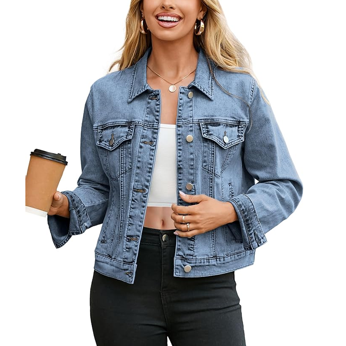 Lindsay Lohan's Denim Jacket Style Will Elongate Your Legs