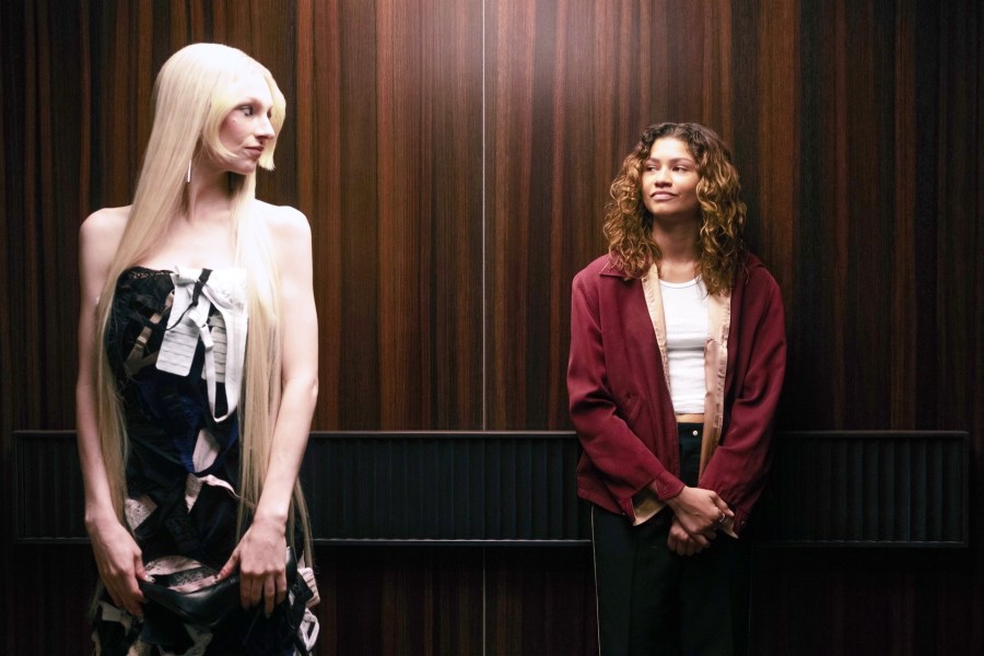 Hunter Schafer and Zendaya in Euphoria season 3, episode 3