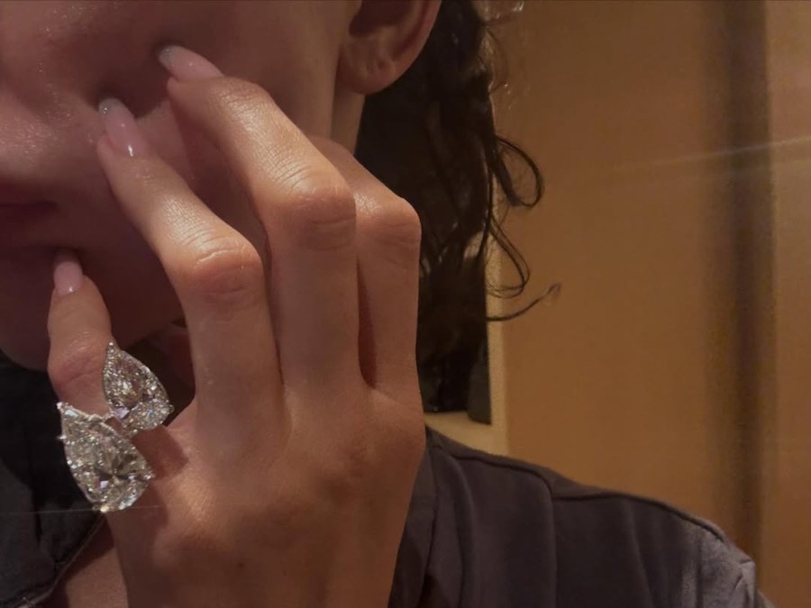 Kylie Jenner Shows Off Colossal Pear-Shaped Diamond Ring and a Fresh Manicure