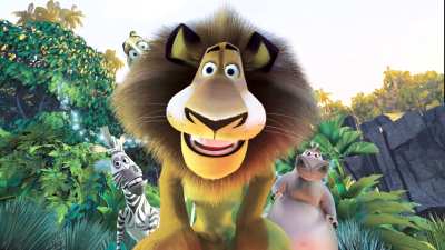 Marty the Zebra (CHRIS ROCK), Alex the Lion (BEN STILLER) and Gloria the Hippo (JADA PINKETT SMITH) in Madagascar