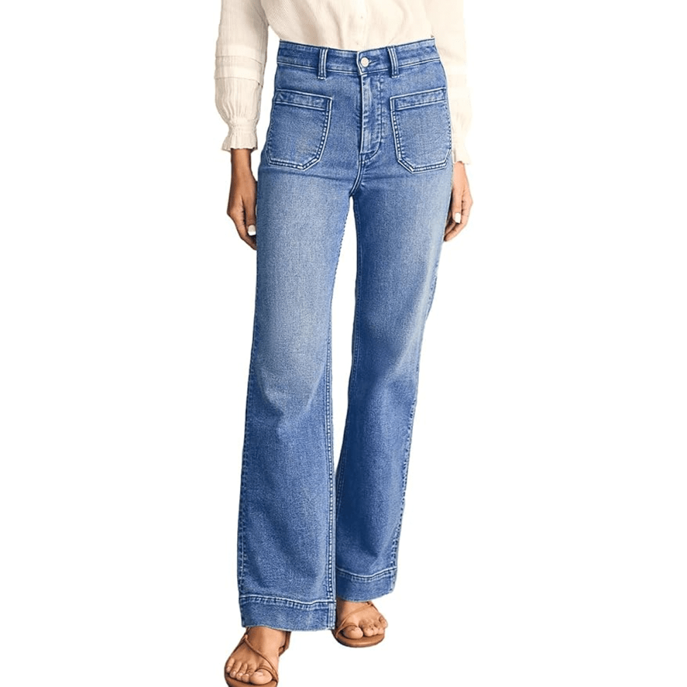 Astylish Wide Leg High Waisted Jeans 