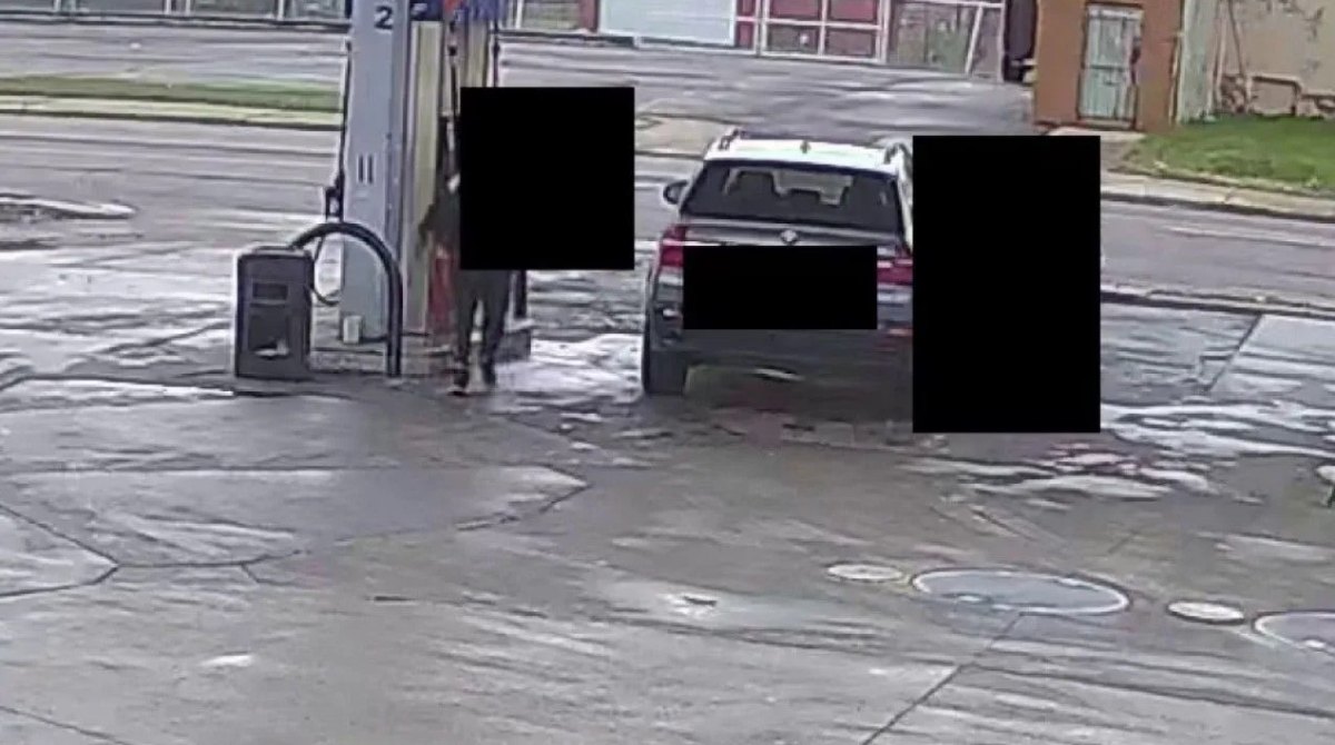 A screenshot from surveillance video of the kidnapped teen